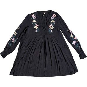 Free People Mia Embroidered Minidress - XS